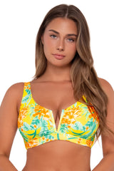 Sunsets Women's Swimwear Golden Tropics Sandbar Rib Vienna V-Wire Bikini Top