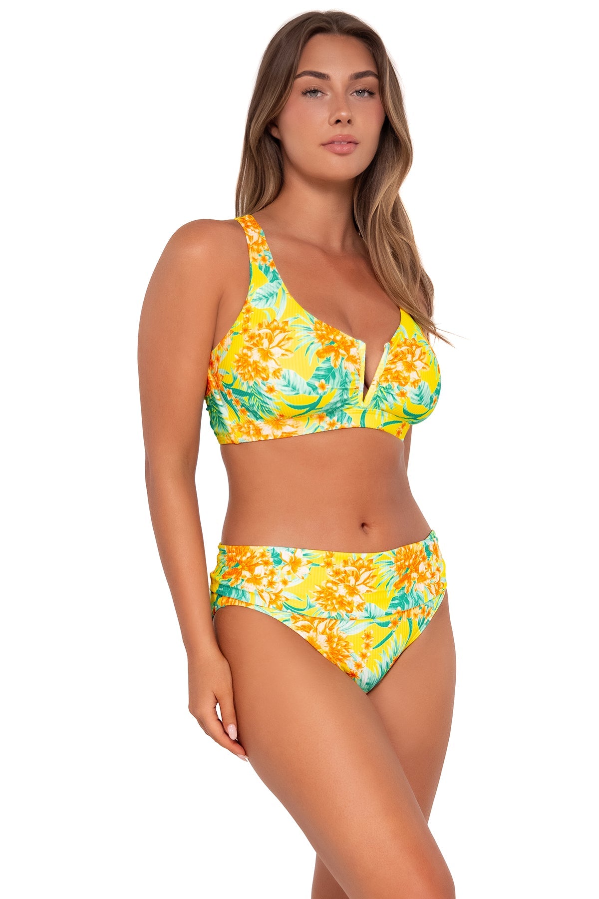 Sunsets Women's Swimwear Golden Tropics Sandbar Rib Unforgettable Bikini Bottom