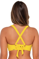 Sunsets Women's Swimwear Lemon Zest Sandbar Rib Vienna V-Wire Bikini Top