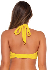 Sunsets Women's Swimwear Lemon Zest Sandbar Rib Vienna V-Wire Bikini Top