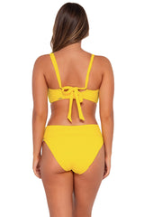 Sunsets Women's Swimwear Lemon Zest Sandbar Rib Vienna V-Wire Bikini Top