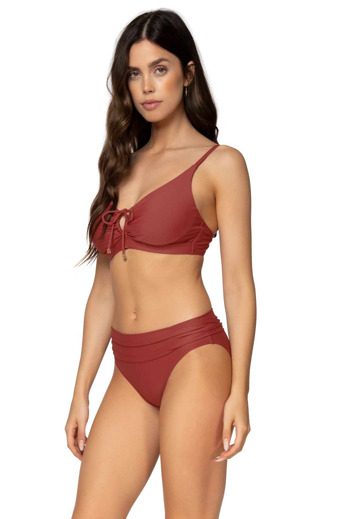 Side view of Sunsets Tuscan Red Kauai Keyhole Top