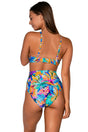 Back view of Sunsets Alegria Kauai Keyhole bikini top with Alegria Hannah High Waist bikini bottom