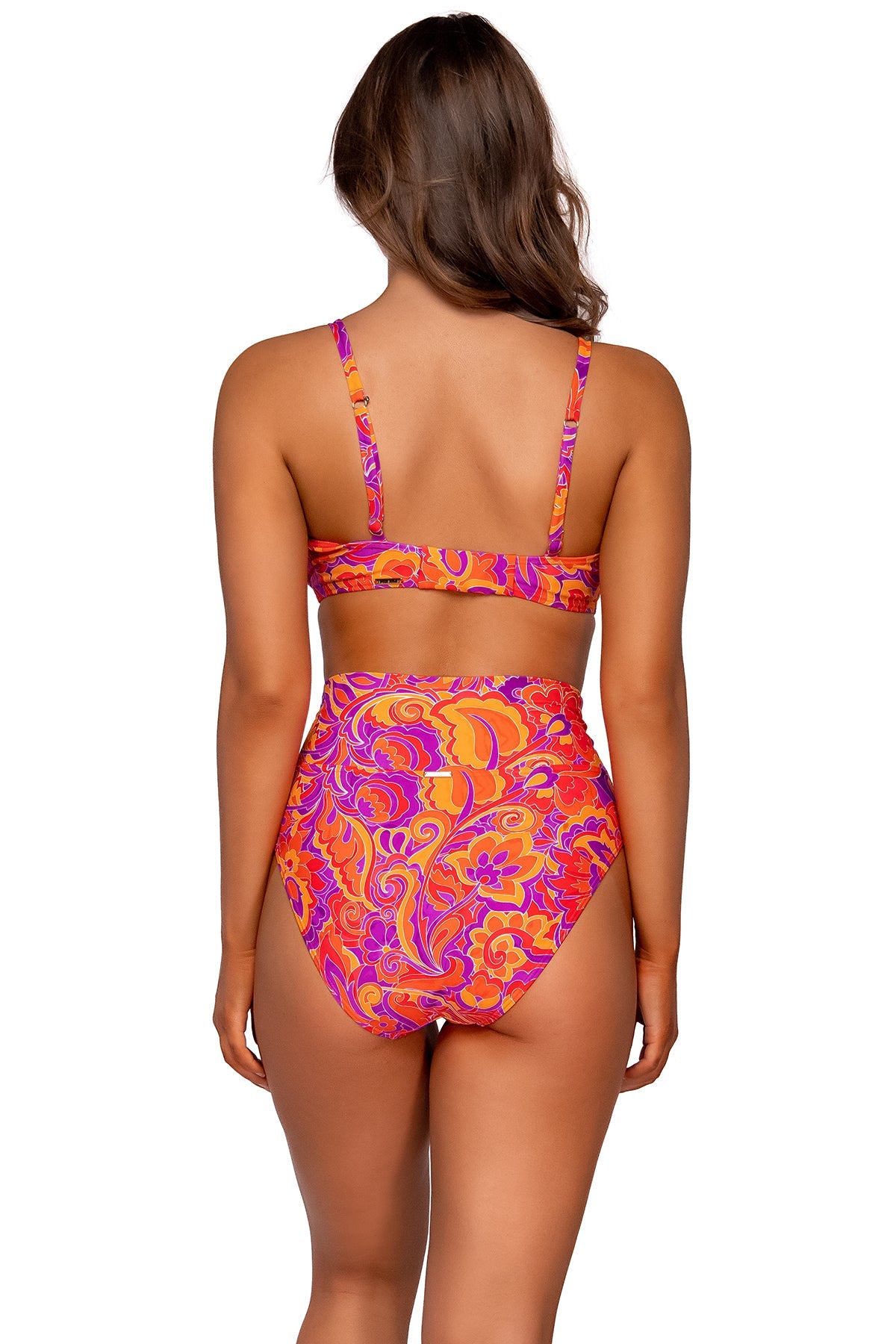 Back view of Sunsets Pele Hannah High Waist Bottom