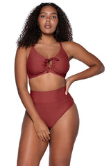 Sunsets Tuscan Red Hannah High Waist Bottom