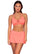 Front view of Sunsets Neon Coral Kauai Keyhole Top