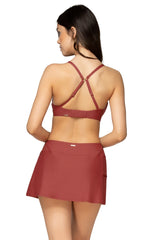 Sunsets Tuscan Red Sporty Swim Skirt