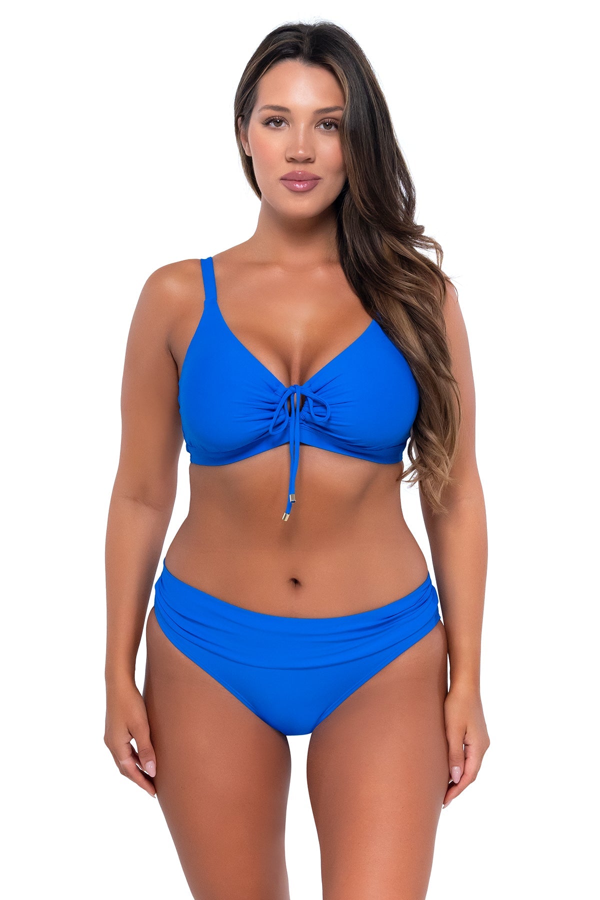 Sunsets Electric Blue Kauai Keyhole Top