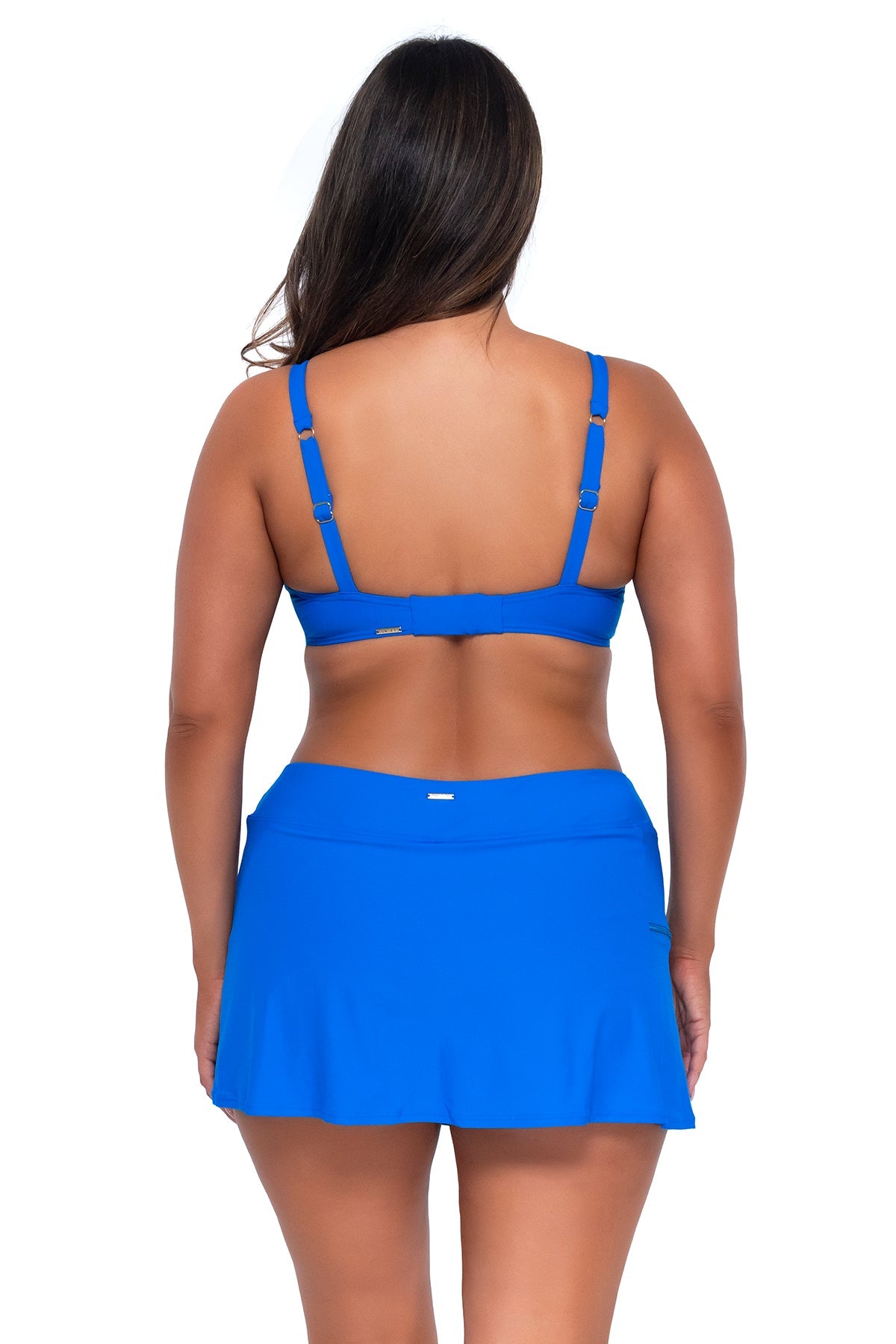 Sunsets Electric Blue Sporty Swim Skirt