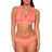 Front view of Sunsets Neon Coral Willa Wireless Top