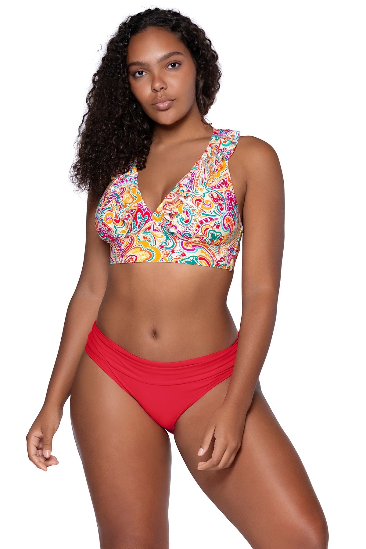 Front view of Sunsets Phoenix Willa Wireless Top