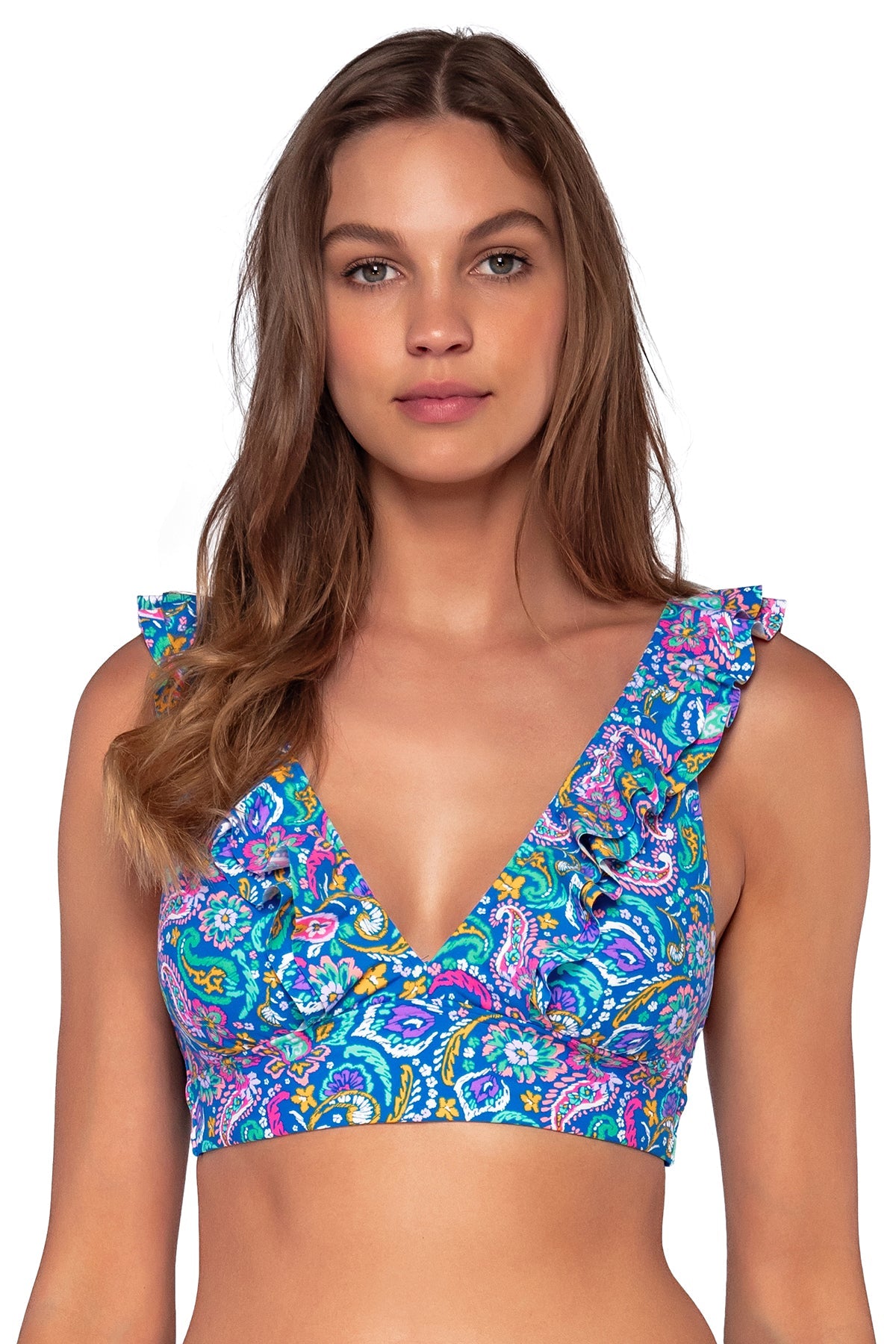 Front view of Sunsets Persian Sky Willa Wireless Top