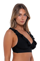 Sunsets Women's Swimwear Black Willa Wireless Bikini Top