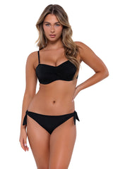 Sunsets Black Iconic Twist Bandeau Top