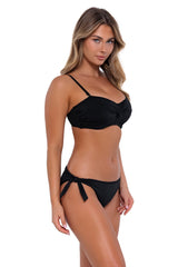 Sunsets Black Iconic Twist Bandeau Top