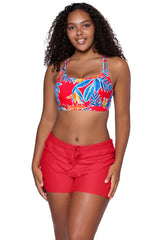 Front view of Sunsets Tiger Lily Taylor Bralette Top