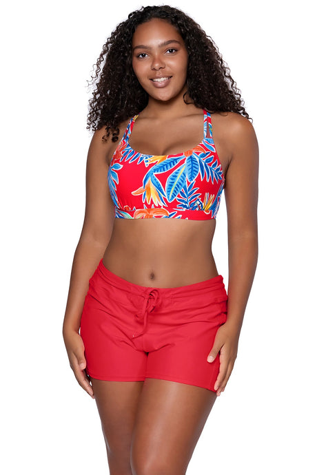 Front view of Sunsets Tiger Lily Taylor Bralette Top