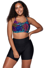 Front view of Sunsets Panama Palms Taylor Bralette Top