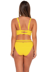 Sunsets Women's Swimwear Lemon Zest Sandbar Rib Annie High Waist Bikini Bottom