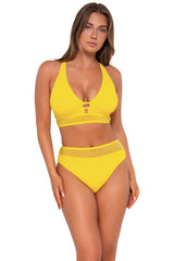 Sunsets Women's Swimwear Lemon Zest Sandbar Rib Danica Bikini Top