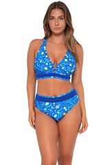 Sunsets Women's Swimwear Pineapple Grove Annie High Waist Bikini Bottom