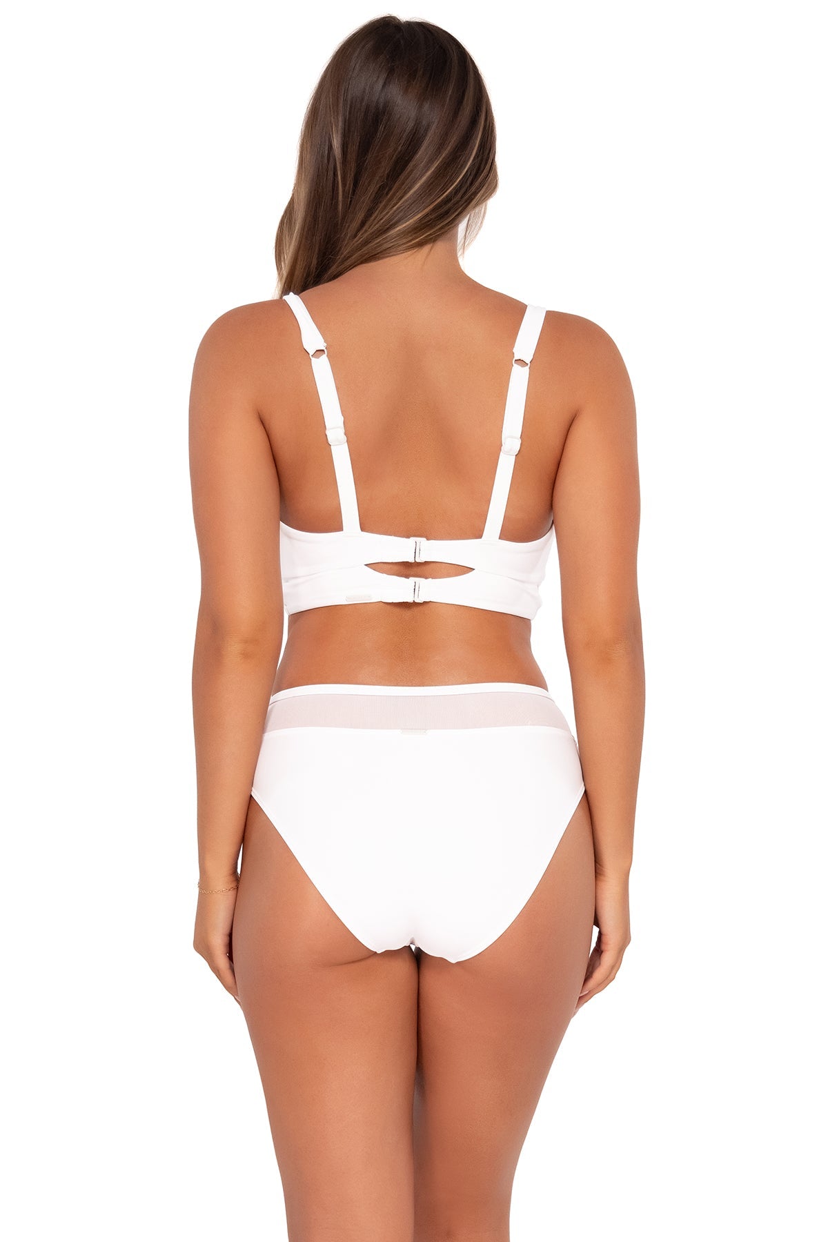 Sunsets Women's Swimwear White Lily Annie High Waist Bikini Bottom