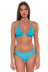 Sunsets Women's Swimwear Blue Bliss Audra Hipster Bikini Bottom