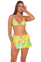 Sunsets Golden Tropics Sandbar Rib Sporty Swim Skirt