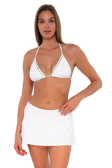 Sunsets White Lily Sporty Swim Skirt