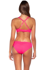 Back view of Sunsets Neon Pink Juliette Underwire Top