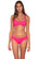 Front view of Sunsets Neon Pink Juliette Underwire Top