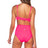 Back view of Sunsets Neon Pink Hannah High Waist Bottom