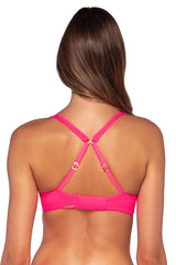 Back view of Sunsets Neon Pink Juliette Underwire Top