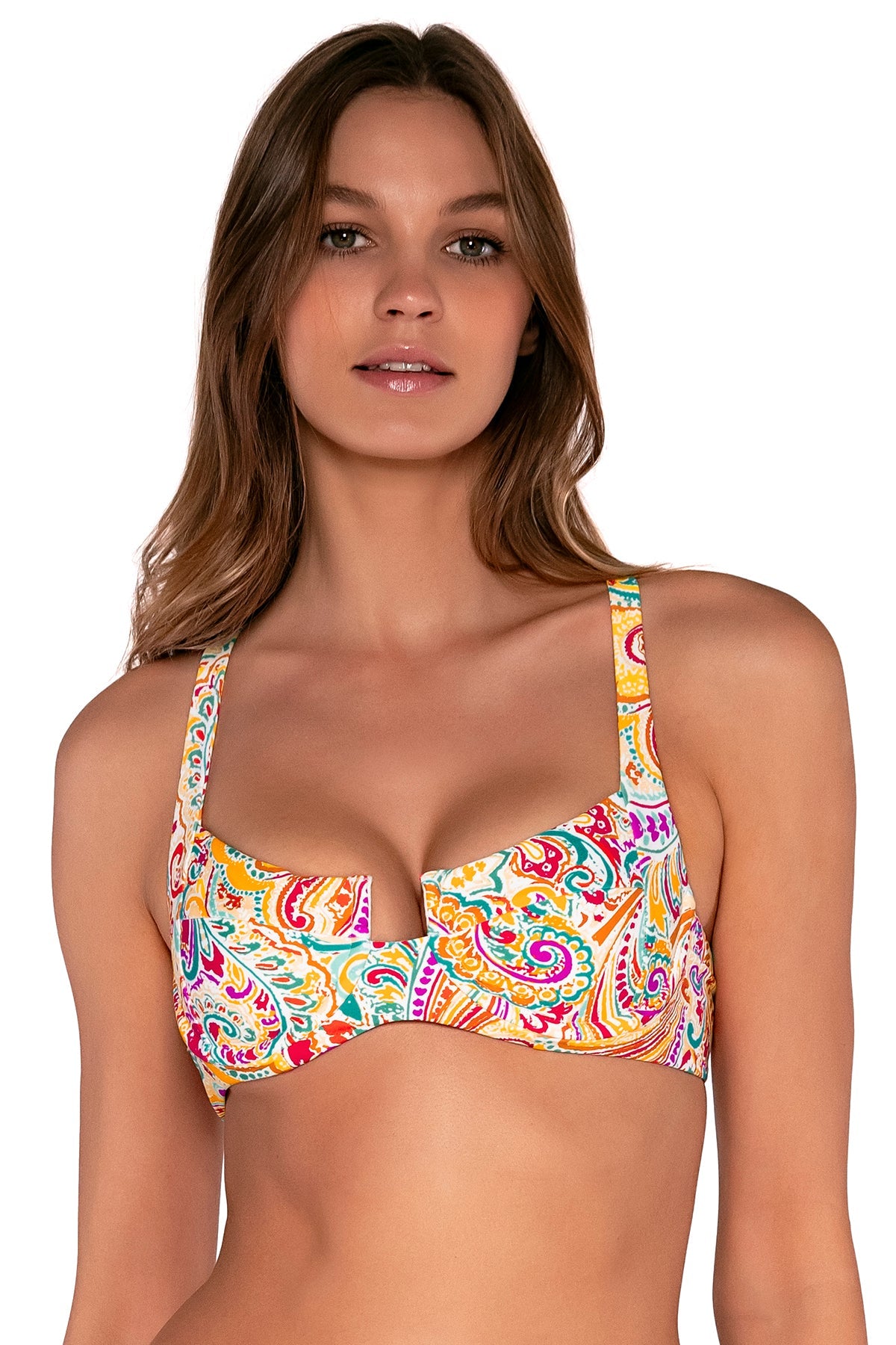 Front view of Sunsets Phoenix Juliette Underwire Top