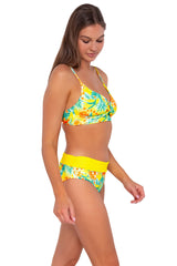 Sunsets Women's Swimwear Golden Tropics Sandbar Rib Capri High Waist Bikini Bottom