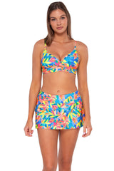 Sunsets Shoreline Petals Sporty Swim Skirt