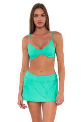 Sunsets Mint Sporty Swim Skirt