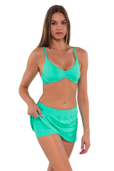 Sunsets Mint Sporty Swim Skirt