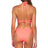 Back view of Sunsets Neon Coral Everlee Tie Side Bottom