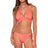 Front view of Sunsets Neon Coral Casey Halter Top