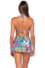 Back view of Sunsets Lush Garden Summer Lovin Swim Skirt