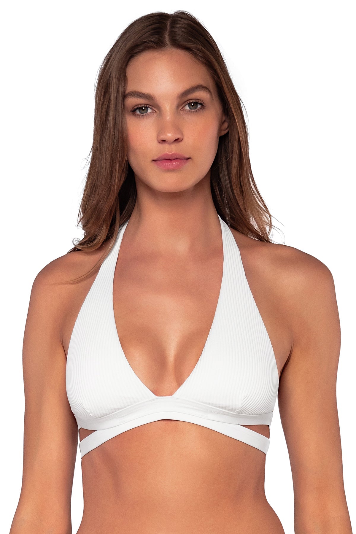 Front view of Sunsets Paloma Casey Halter Top