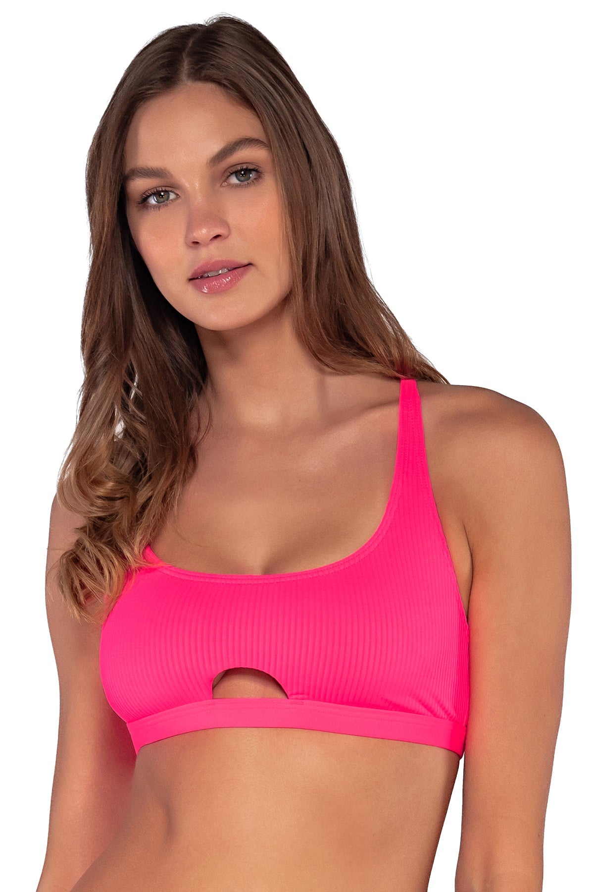 Sunsets Women's Swimwear Neon Pink Brandi Bralette Bikini Top