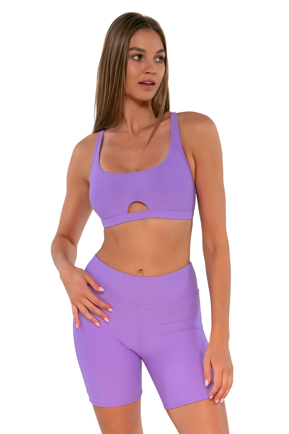 Sunsets Escape Passion Flower Bayside Bike Short