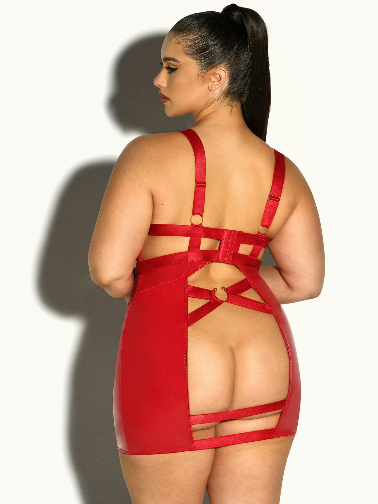 Curvy Fetish Erotic Open Cup Babydoll Dress