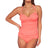 Front view of Sunsets Neon Coral Serena Tankini Top