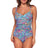 Front view of Sunsets Paisley Pop Serena Tankini Top