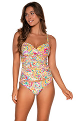 Front view of Sunsets Phoenix Serena Tankini Top