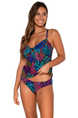 Sunsets Women's Swimwear Panama Palms Maeve Tankini Bikini Top