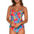 Front view of Sunsets Tiger Lily Maeve Tankini Top